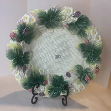 Fitz And Floyd “wild Berries” Centerpiece Bowl 1990 11 Inch Diameter