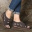 thumbnail 9 - Casual Non-Slip Large Size Lightweight Hollow slope sandals with fish mouth