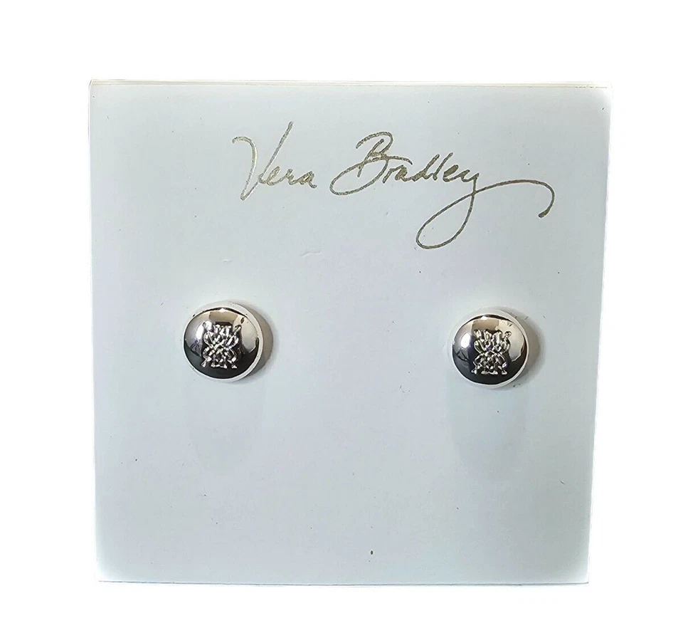 Aretes Vera Bradley para mujer enchapados en plata exclusivos nuevos con etiquetas Foto 2 de 3