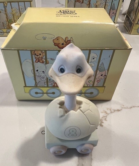 Precious Moments Porcelain Birthday Train Figurine For Eight Year Old