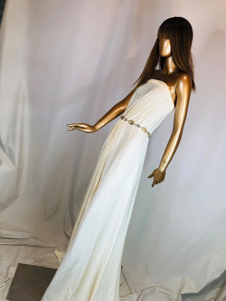 LOT Designer Fabric Essentials Cotton Spandex Stretch Cream Solid Lycra Elastic - Image 2 of 4