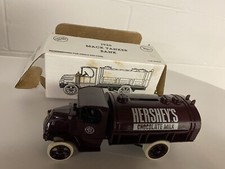 Ertl Hershey  s Chocolate Milk 1926 Mack Tanker Truck Coin Bank-6 1/2  long
