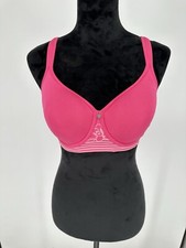 NEW Breezies Women  s 36C Floral Stripe Seamless Underwire T-Shirt Bra Pink Z9