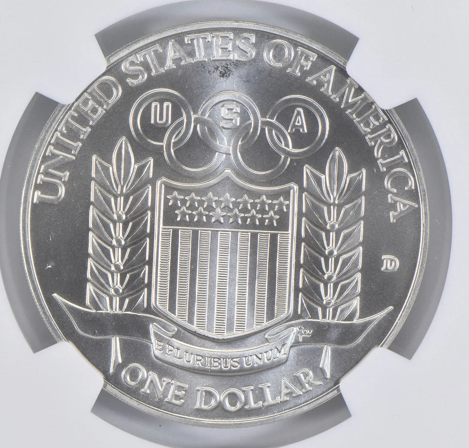 1992 D Olympic Baseball Commemorative Silver Dollar NGC MS70 - Image 4 of 4