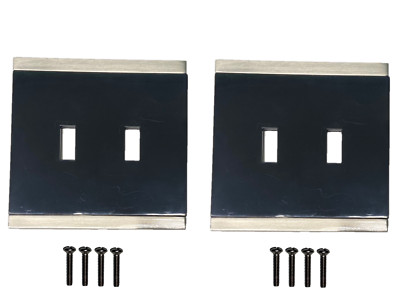 WALL SWITCH COVER (2- PACK) DOUBLE TOGGLE Satin Nickel & Black
