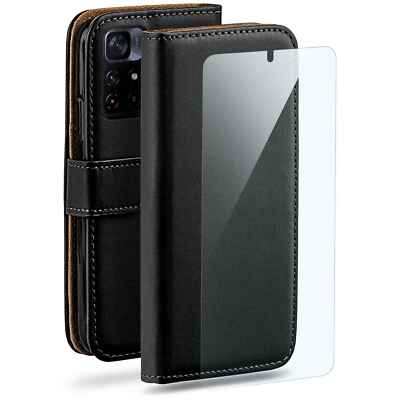 Handy Tasche für Xiaomi Poco M4 Pro 5G Schutz Hülle Etui Handyhülle mit Folie