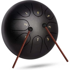 Steel Tongue Drum 6 Inch 8 Notes for Kids Adults Yoga Mind Healing Meditation