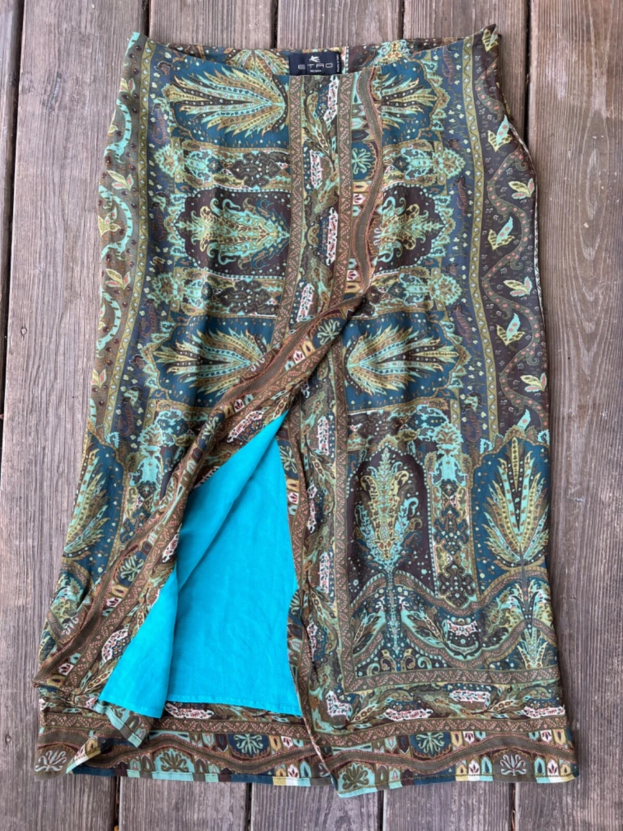 etro silk skirt