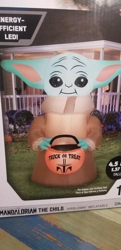 Gemmy Airblown Inflatable The Child Christmas is the way & Trick or Treat. NIB - Picture 2 of 3