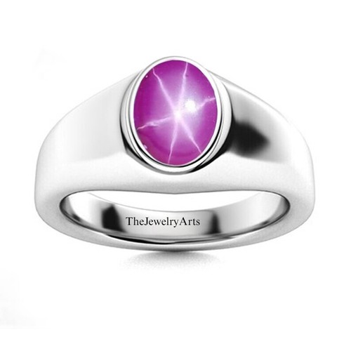 Star Ruby Ring, Engagement Ring, 925 Sterling Silver, Dainty Ring - Picture 3 of 4