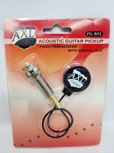 AXL PG 801 ACOUSTIC GUITAR PICKUP Piezo Transducer With Endpin Jack  NEW
