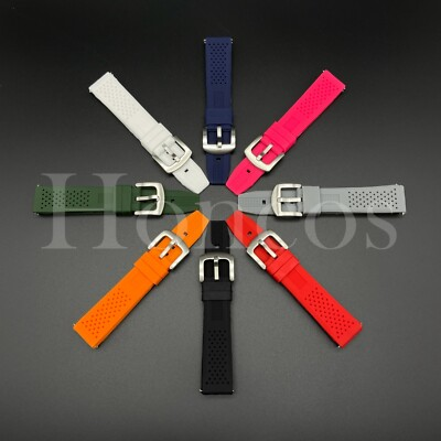 #ad Silicone Watch Band 20mm 22mm Rubber Replacement Strap Quick Release amp; Buckle $12.99