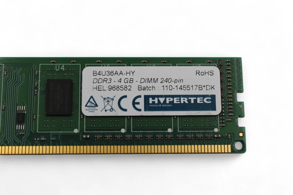 Lot of 4 x Hypertec 4GB DDR3 PC3-12800 1600MHz UDIMM Desktop RAM B4U36AA-HY - Image 4 of 4