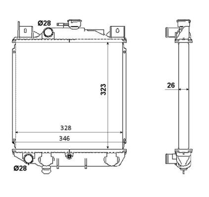 NRF 53881 Radiator, engine cooling for SUZUKI