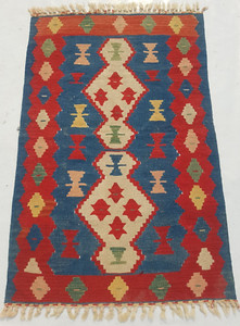 Vintage Traditional Handcrafted Turkish Kilim Rug for Home Décor 121x80 cm