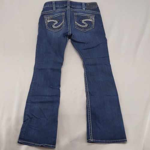 Woman's Silver Jeans Co 12P Reg Tuesday 16 1/2 Blue Jeans 427418 - Picture 9 of 11