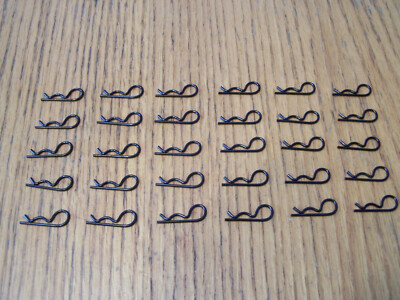 Fits Traxxas 30 BLACK Body Clips 1/10 TRX-4 Slash Summit Emaxx Tmaxx Revo E-revo
