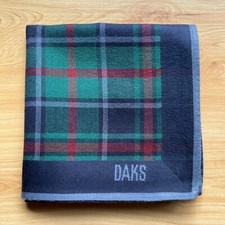HANDKERCHIEF ART VINTAGE PLAIDS  CHECKS MEN'S POCKET SQUARE COTTON 19" A-0589