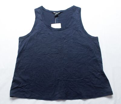 Athleta Women's Essential Slub Tank Top AR8 Navy Blue 852302 Medium NWT