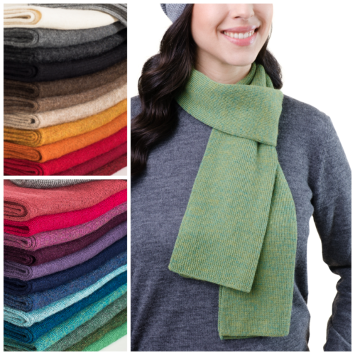 Alpaka Schal VIELE FARBEN de Colores Strickschal Wolle scarf pure alpaca sciarpa - Picture 1 of 33