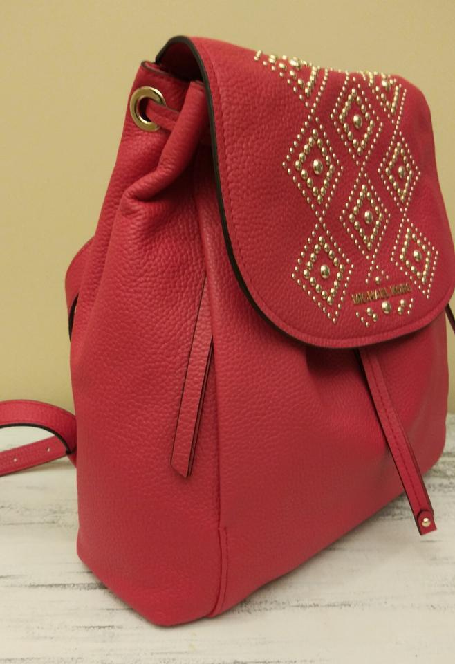 Michael Kors Sangria Large Cargo Backpack Michael Kors Pebble Leather Riley Large Backpack Dark  main image 4