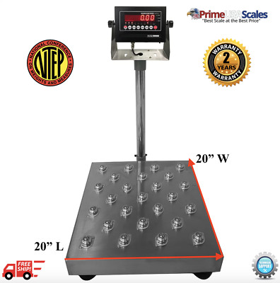OP-915-BT Bench Scale Ball Roll Top Floor Scale 20'' x 20'' Platter 500 lb NTEP