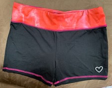 GIRLS SHORTS SIZE 14 BLACK BIKER SUPER CUTE 