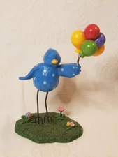 Russ Berrie & Co "Tweet Along With Me " Bird Figurine With Balloons
