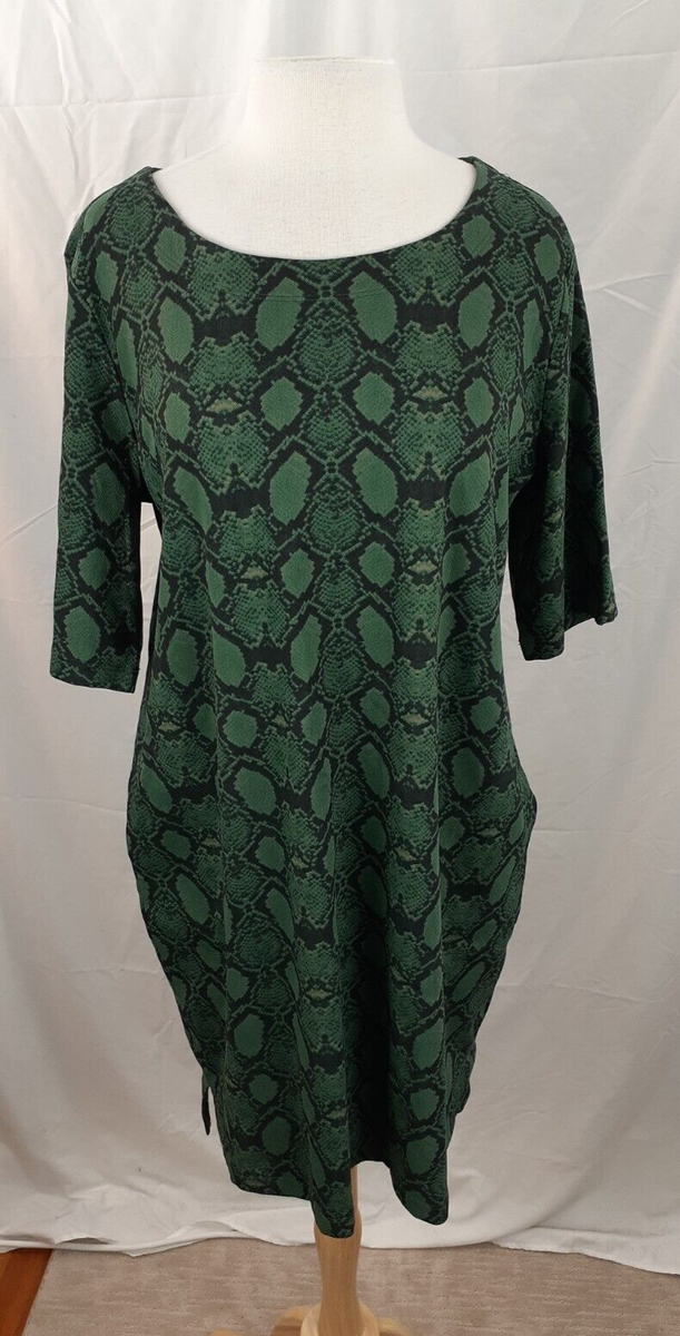 dark green snake print dress Embellished Cowl Neck A-line Mini Dress in Green Snake - 8
