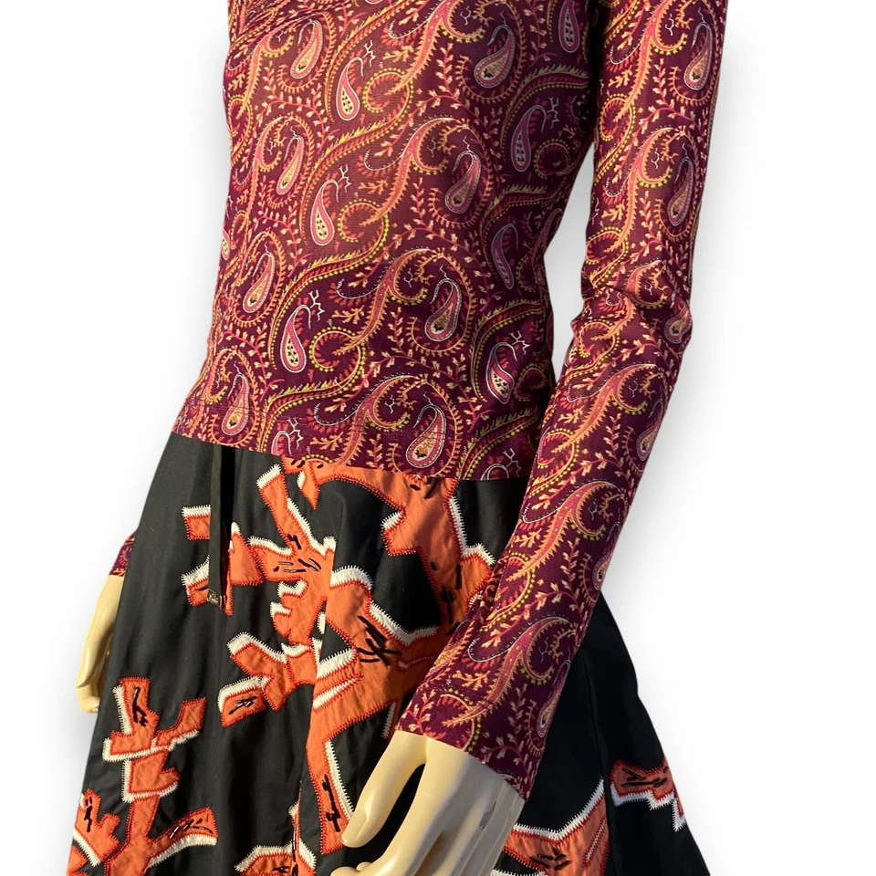 Camiseta manga larga rara Just Cavalli Vintage 2001 Y2K malla cachemira talla L-M Foto 4 de 4