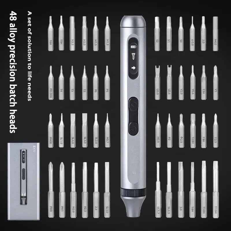 50-in-1 Mini wireless Electric Screwdriver Set 48 Magnetic Bits LED Pry - Image 4 of 4