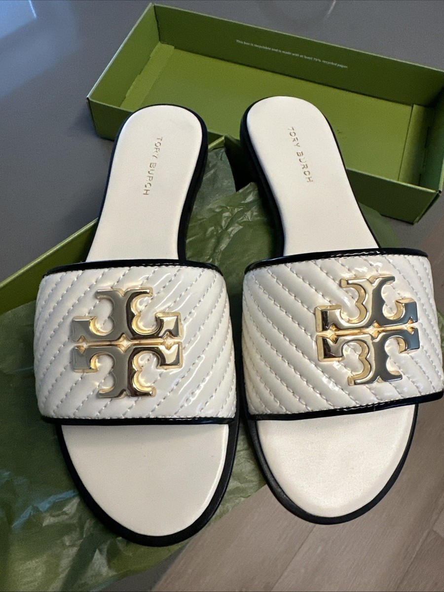 Tory Burch Everly Leather Slide, Light Cream, LIMITED EDITION | eBay
