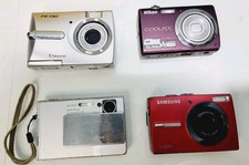 Digital Camera Lot of 4 Nikon, Sony, Samsung, Olympus- Untested