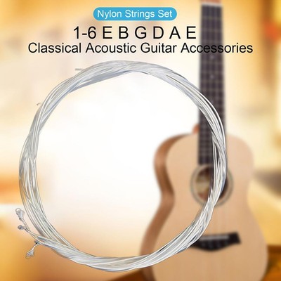 Classical Guitar Strings 1Set Clear Nylon Strings Silver Plate d
