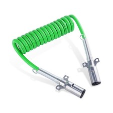 Coiled Trailer Cord - 13.5FT 7 Way, ABS, Fit Semi Trucks