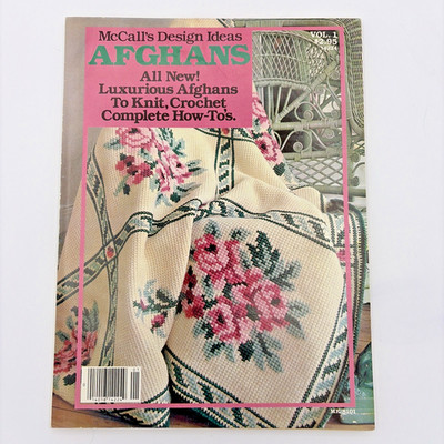 McCall's Design Ideas Afghans Volume 1 1980 Knitting Crochet Vintage
