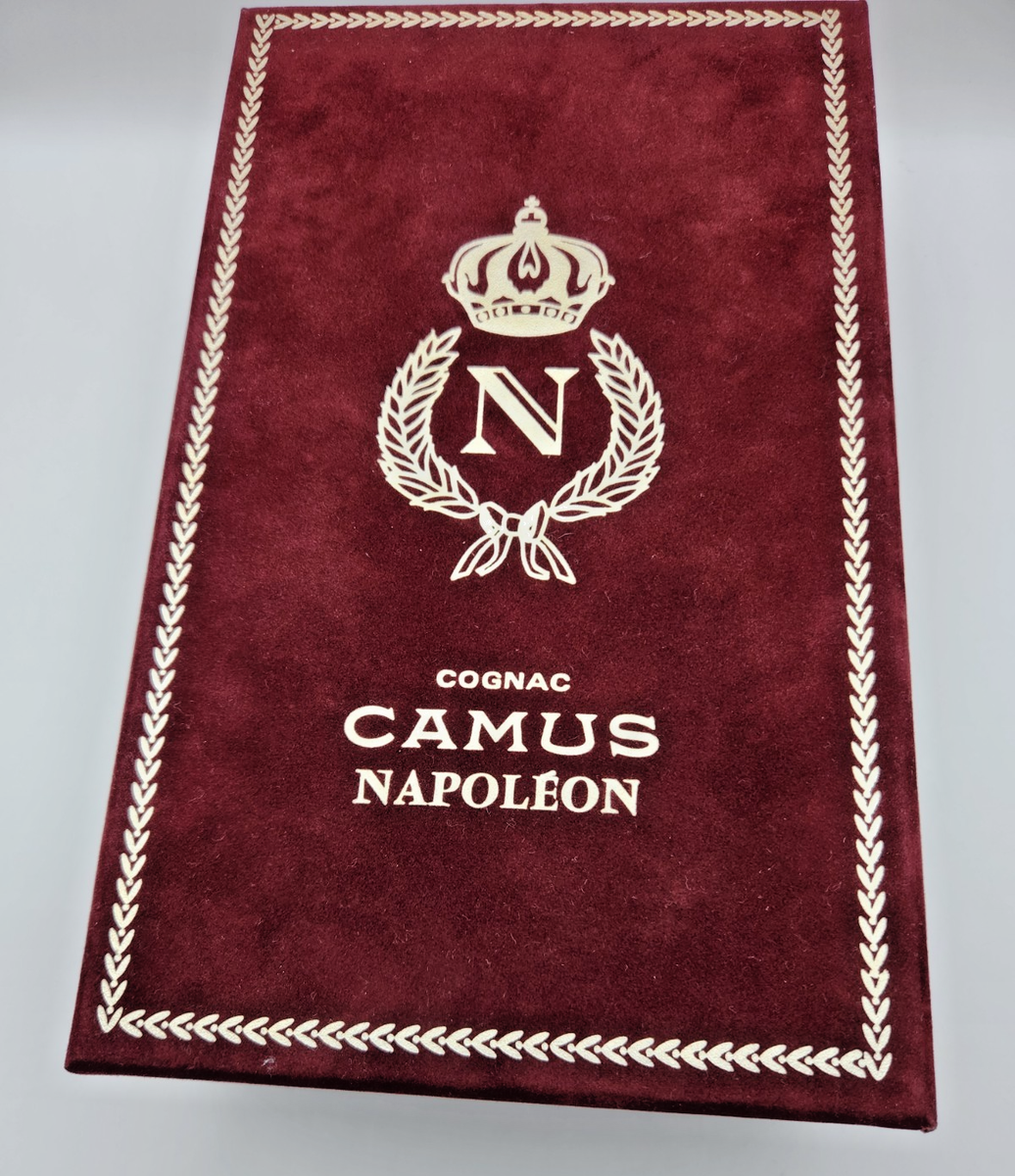 CAMUS Napoleon Book Decanter Gold 700ml Empty w/ Box 22k Gold