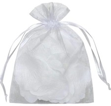 YunKo 50pcs Organza Bags 6x9 Inches Drawstring Gift Jewelry Mesh Bags Fruit Prot