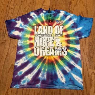 Bruce Springsteen E Street Land of Hope & Dreams Tour 2026 Tie Dye T-Shirt XL