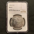 1904-O U.S. MORGAN SILVER DOLLAR - MS 61 - NGC GRADED!