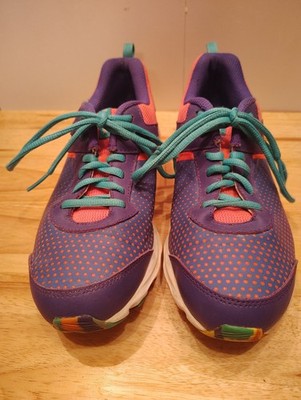 Reebok ZigTech Women's Athletic Sneakers Purple Orange Teal Polka Dot