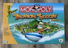 2007 Monopoly Tropical Tycoon Board Game & DVD Hasbro 🌟