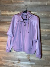 Calvin Klein Performance Jacket Purple Hooded Full Zip Windbreaker Women  s Large