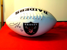 Latavius Murray Hand Signed Autographed Oakland Raiders Football LOGO- W/COA