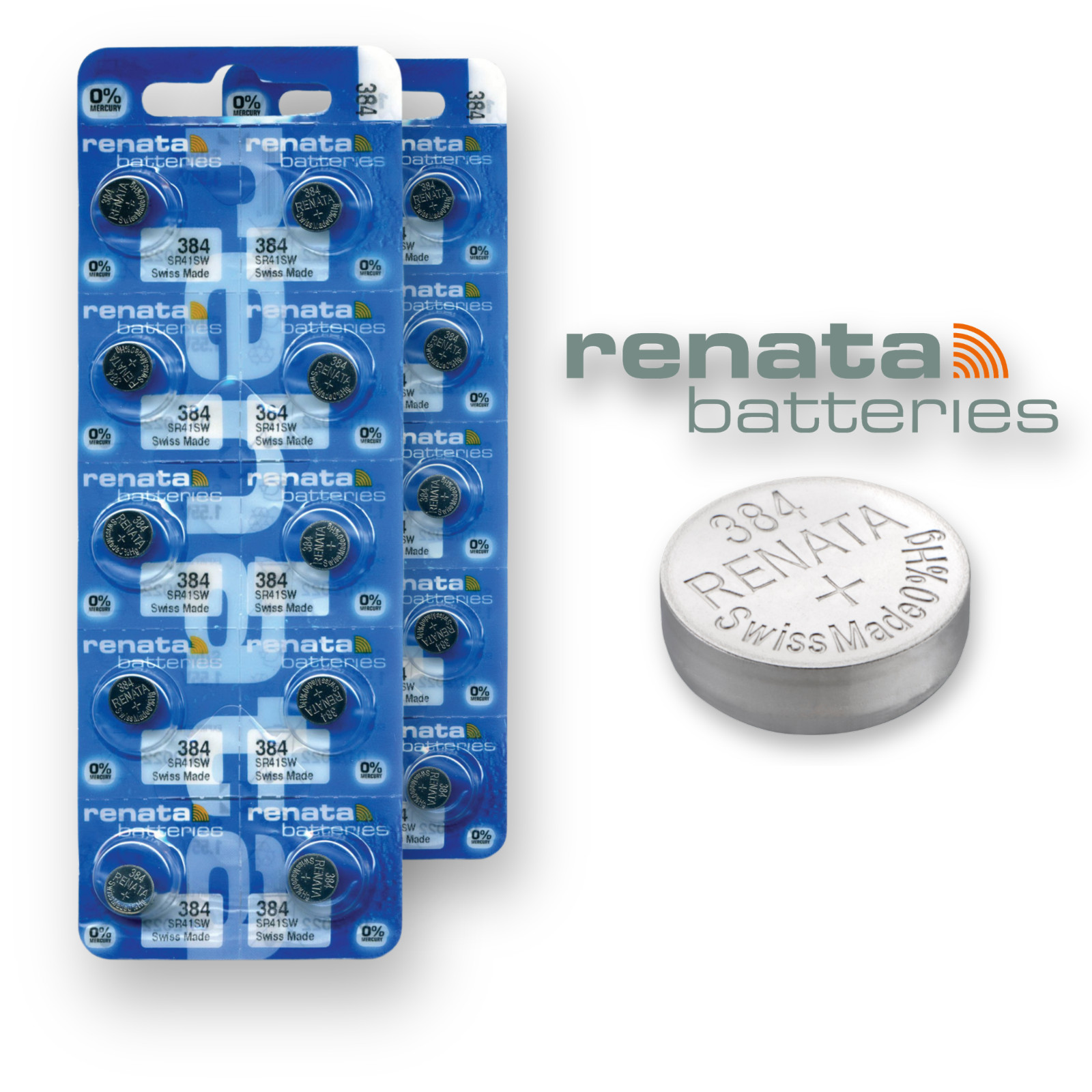 384 SR41SW RENATA Watch Battery Coin Cell 1.55V Silver Oxide *EXPIRY 07/2027*