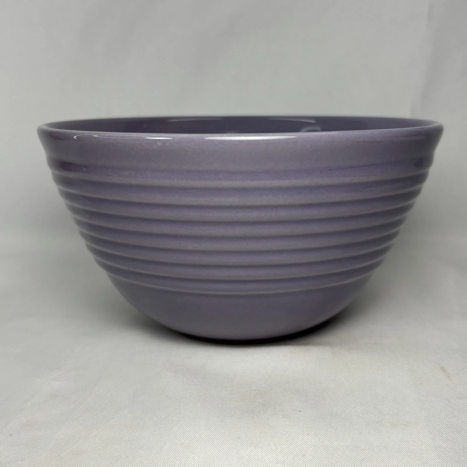 Bosco Ware Light Purple Bowl Beehive Ribbed Ceramic All Purpose 6.5” Thailand