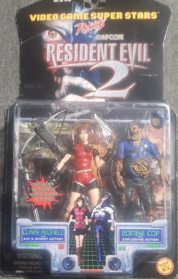 Toy Biz Resident Evil Claire Redfield & Zombie Cop Figure 1998