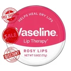 Vaseline Lip Therapy Rosy Lips, Lip Balm for Dry Lips, 0.6 Oz, 2 Pack