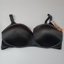 Joyspun Plus Wirefree Full Coverage Bra Women's Size 42DD Black Smooth Wings
