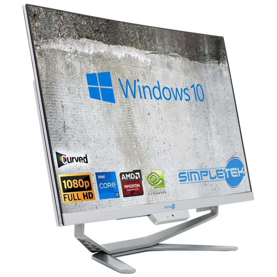 All In One I7 8Th Gen 24" Curved Win 10 Ram 8Gb Ssd 120Gb Desktop Editing Gaming - Image 2 of 4
